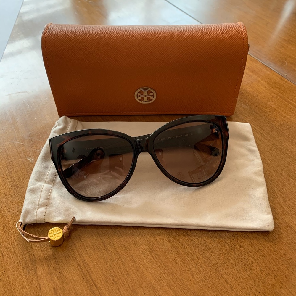 Tory Burch Havana Cat Eye Sunglasses